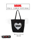 SASAKI - Large Tote Bag - PAS-J - Black x Silver
