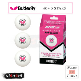 バタフライ (BUTTERFLY) - [スリースターボールA40＋（6個入）] 卓球
