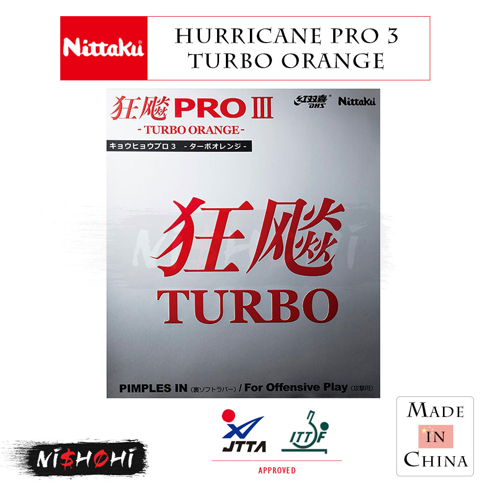 NITTAKU [HURRICANE PRO 3 TURBO ORANGE] Table Tennis Rubber
