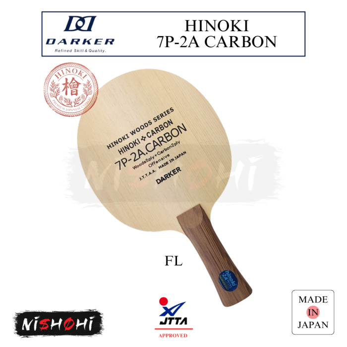DARKER [HINOKI 7P-2A.7t] Table Tennis Blade 7P-2A-7T | Nishohi Japan