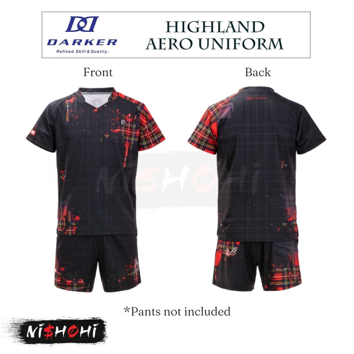 人気商品の DARKER x Tennis Table UNIFORM] AERO [HIGHLAND PANDANI ウェア