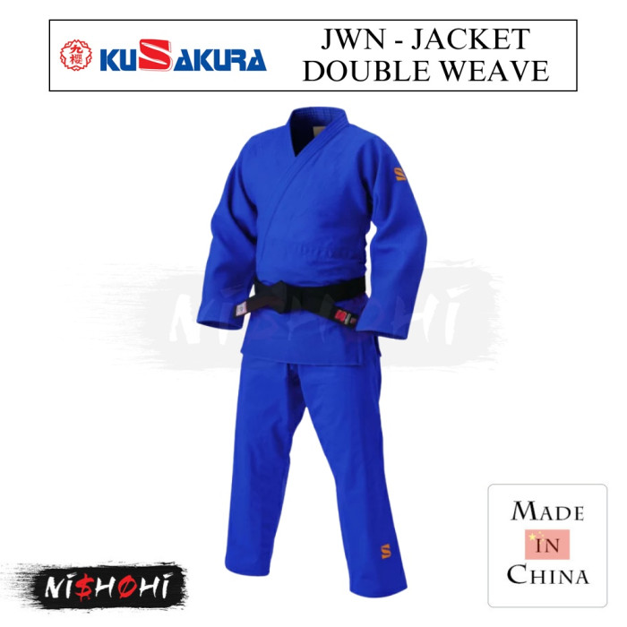 KUSAKURA [JWN Jacket] Double Weave Judo Gi (Blue) Nishohi Japan