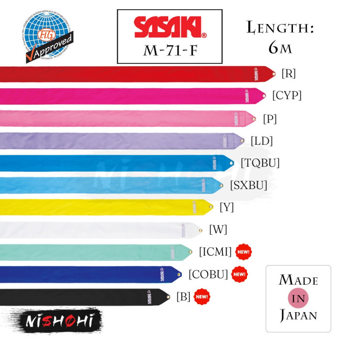 ササキ (SASAKI) 新体操 | レーヨンリボン (6m) M-71-F | NISHOHI JAPAN