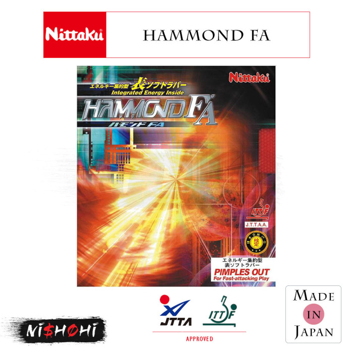 Nittaku - Nittaku/ニッタク★ハモンドFAスピード★赤/厚★エネルギー集約型ラバー Nittaku/ニッタク☆ハモンドFAスピード☆赤/特厚☆エネルギー