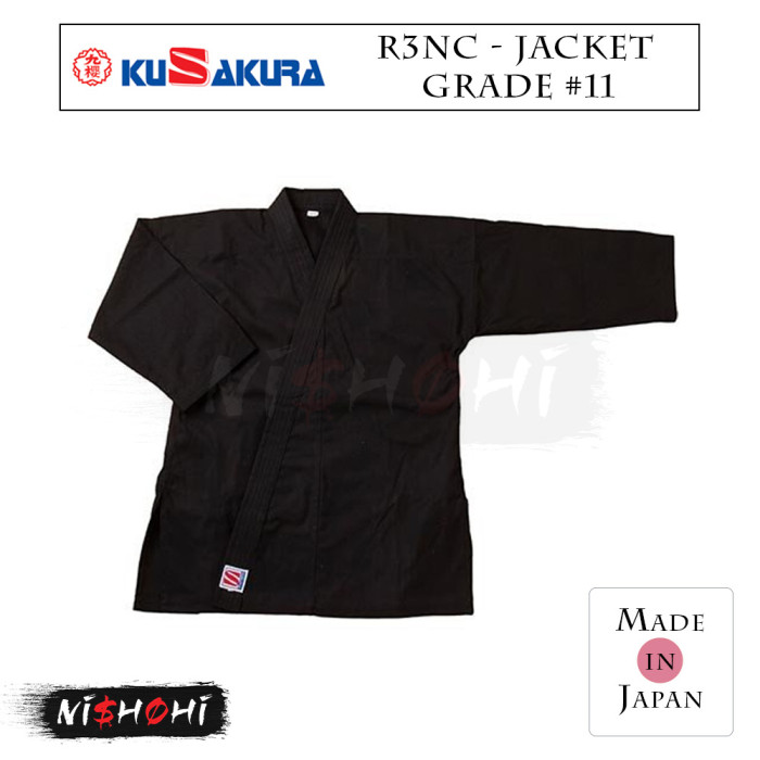 KUSAKURA [R3N - JACKET] Grade #10 Black Karate Gi | Nishohi Japan