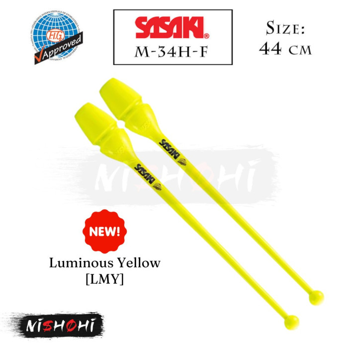 【SASAKI】新体操器具一式　ラバークラブ　ボール　ロープ　リボン・スティック SASAKI ササキ ラバーショートクラブ 長さ40.5cm 重さ150g以上