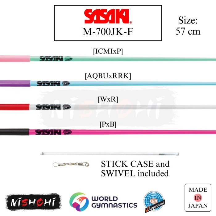 ササキ (SASAKI) 新体操 | グラススティック（ショート） (57 cm - FIG