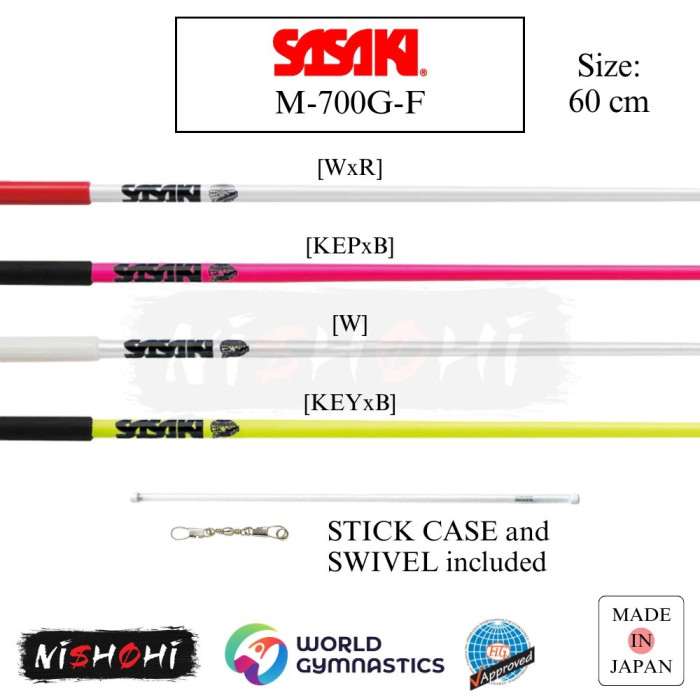 ササキ (SASAKI) 新体操 | グラススティック (60cm - FIG) - M-700G-F
