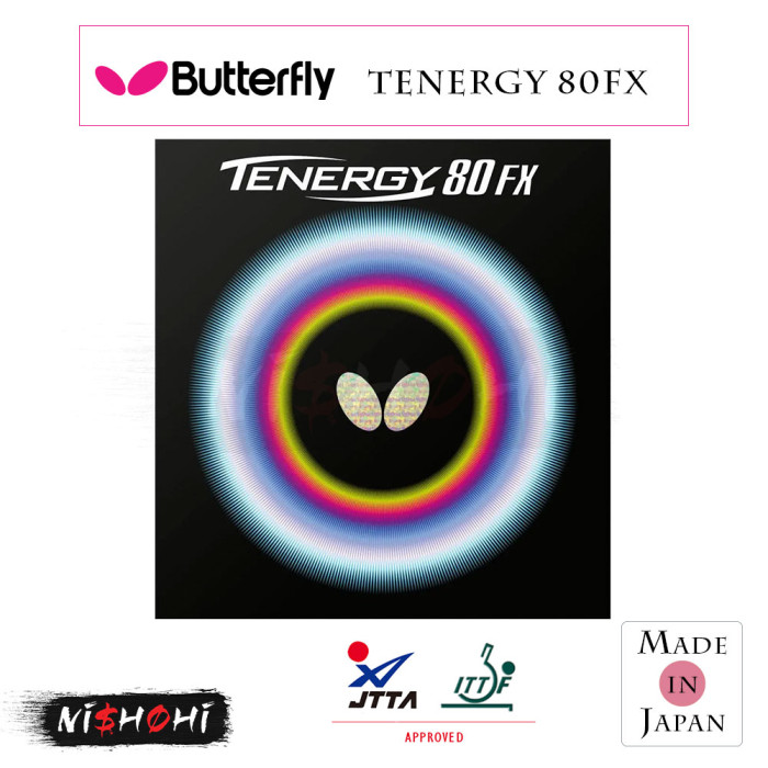 BUTTERFLY [TENERGY 80 FX] Table Tennis Rubber | Nishohi Japan