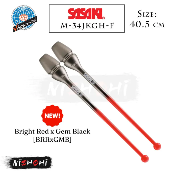 SASAKI Rhythmic Gym | Short Gradation Rubber Clubs M-34JKGH SASAKI Rhythmic Gym | Short Gradation Rubber Clubs M-34JKGH