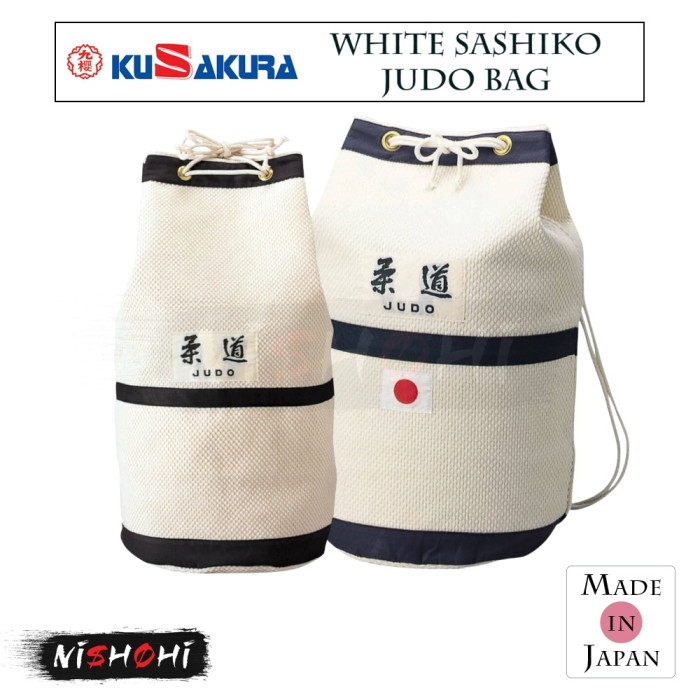 KUSAKURA Sashiko Judo Bag White Nishohi Japan