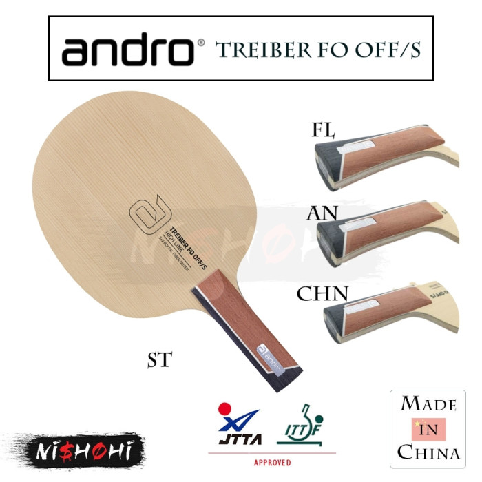 ANDRO [TREIBER FO OFF/S] Table Tennis Blade | Nishohi Japan
