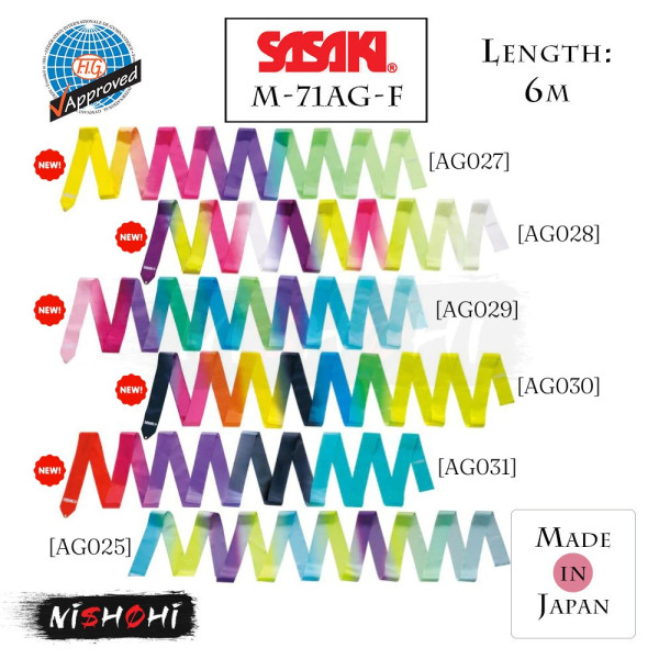 SASAKI Rhythmic Gym | High Pitch Gradation Ribbon (6m) M
