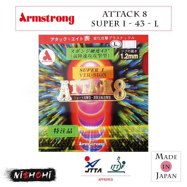 ARMSTRONG [ATTACK 8 - SUPER I - 43 - M] Table Tennis Rubber