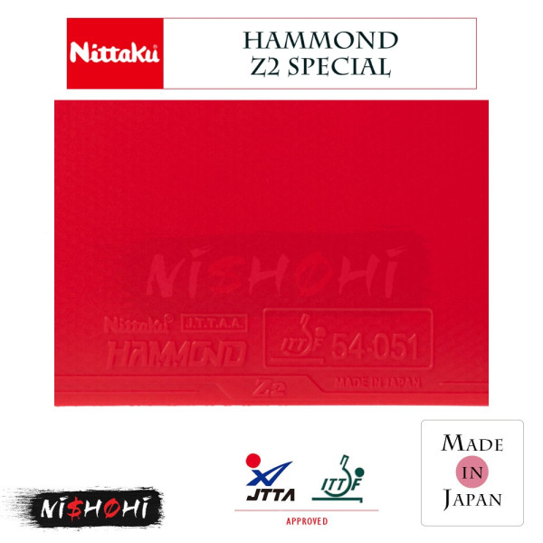 NITTAKU [HAMMOND Z2] Table Tennis Rubber | Nishohi Japan