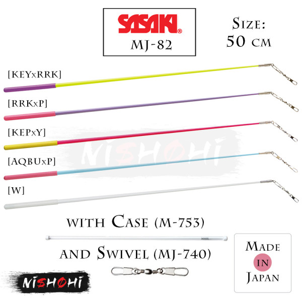 SASAKI Rhythmic Gymnastics | Ribbon Set MJ-760S | Nishohi Japan