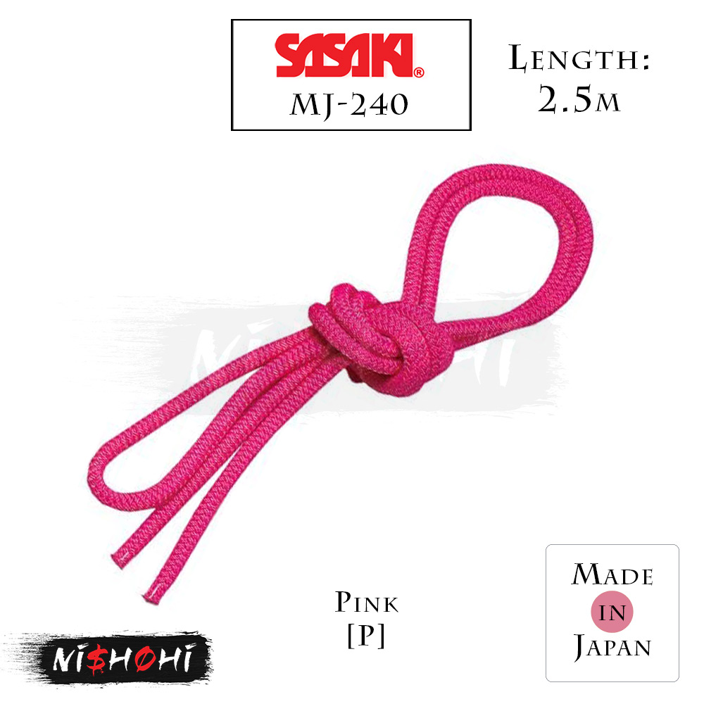 Sasaki Japan RG Rhythmic Gymnastics Rope L:2.5m MJ-240 Pink 